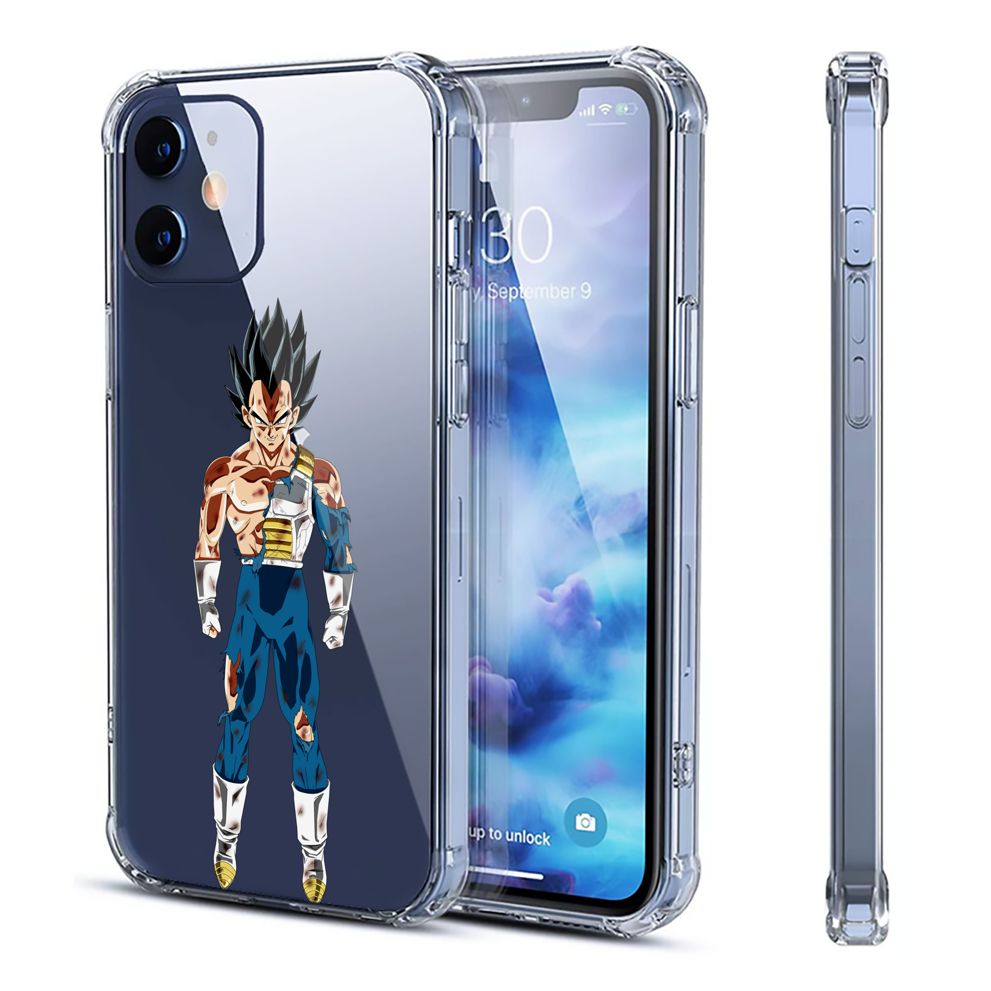 （画像用） ドラゴンボール ベジータ四世（Bejīta Yonsei）DRAGON BALL Vegeta IV 【iPhone 12シリーズ対応】透明スマホケース（クリアソフトケース）